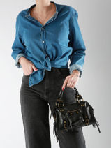 Cross Body Tas Milano Zwart nine NI24091-vue-porte
